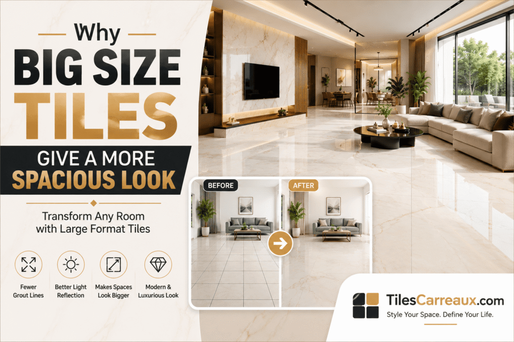 Why Big Size Tiles Give a More Spacious Look
